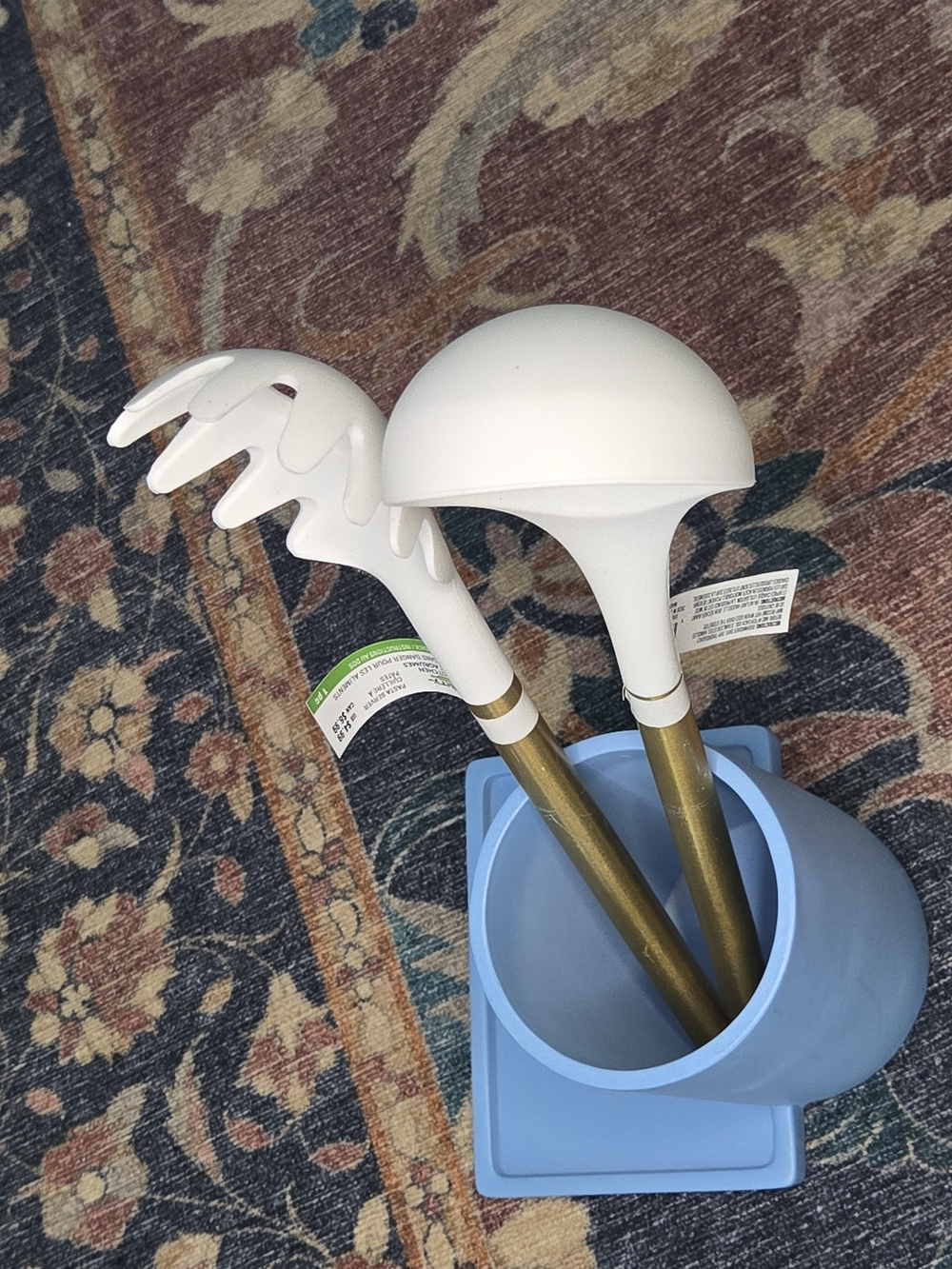 White and Gold Kitchen Utensils
